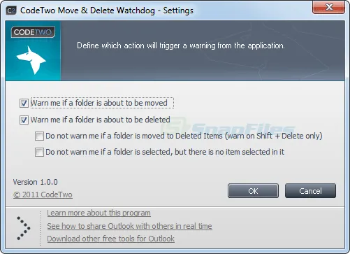 CodeTwo Move and Delete Watchdog Скриншот 2