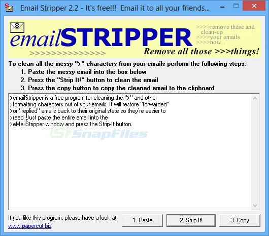 Email Stripper Скриншот 1