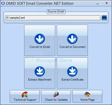 OmidSoft Email Converter Скриншот 1