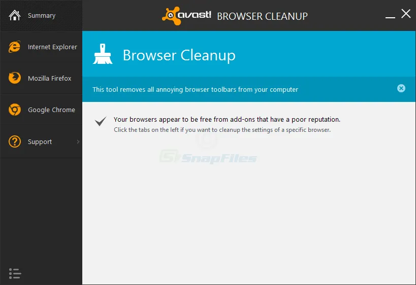 Avast Browser Cleanup Tool Скриншот 1