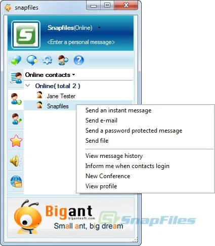 BigAnt Office Messenger Скриншот 1