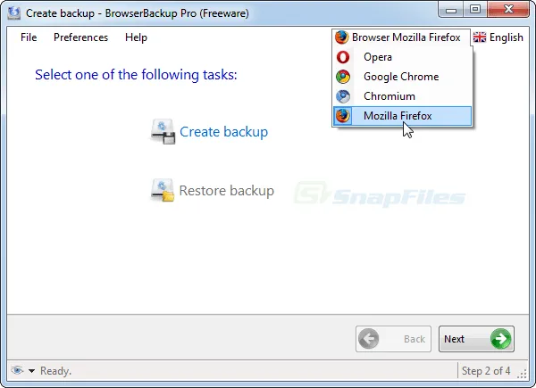 BrowserBackup Pro Скриншот 1