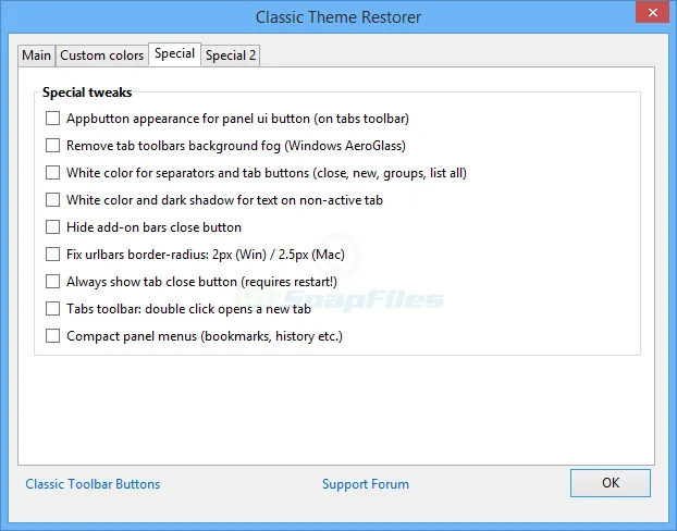 Classic Theme Restorer Скриншот 2