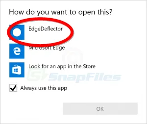 EdgeDeflector Скриншот 1