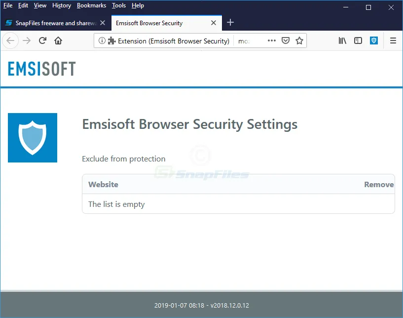 Emsisoft Browser Security for Firefox Скриншот 2