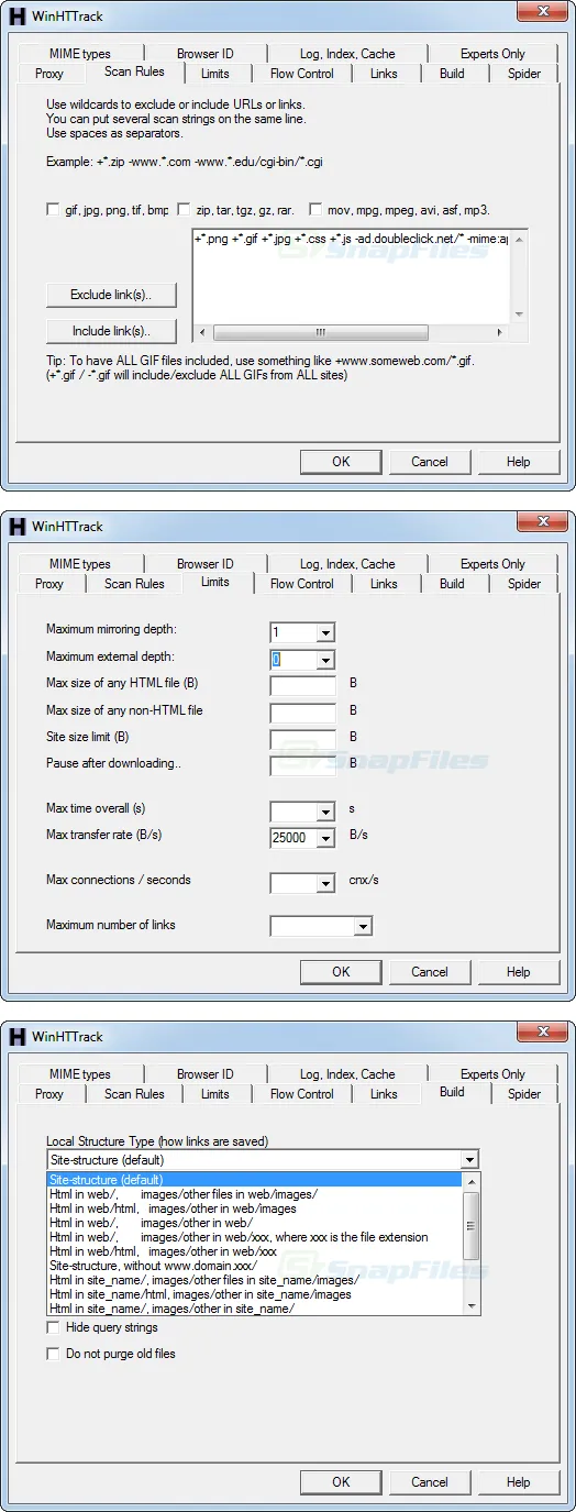 HTTrack Скриншот 2