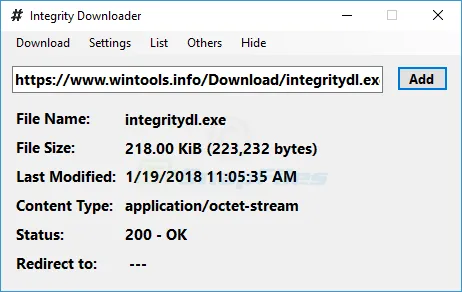 Integrity Downloader Скриншот 1