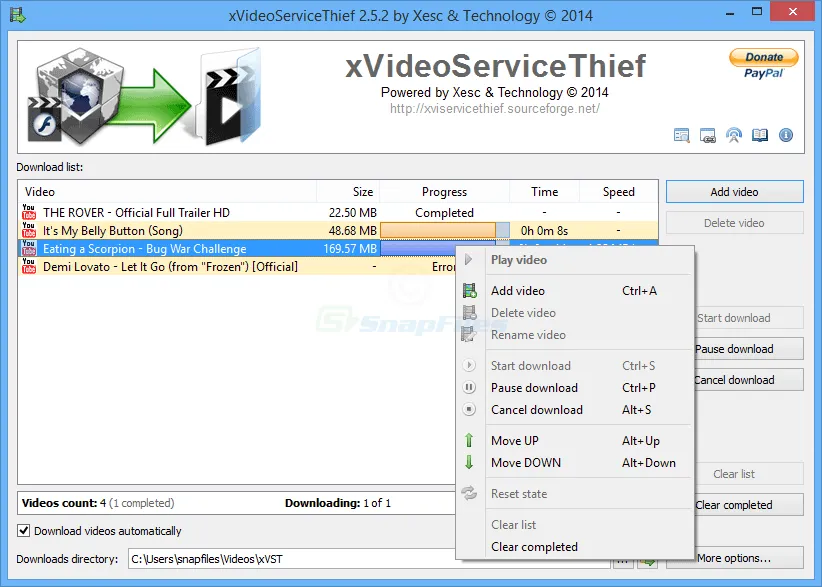 xVideoServiceThief Скриншот 1