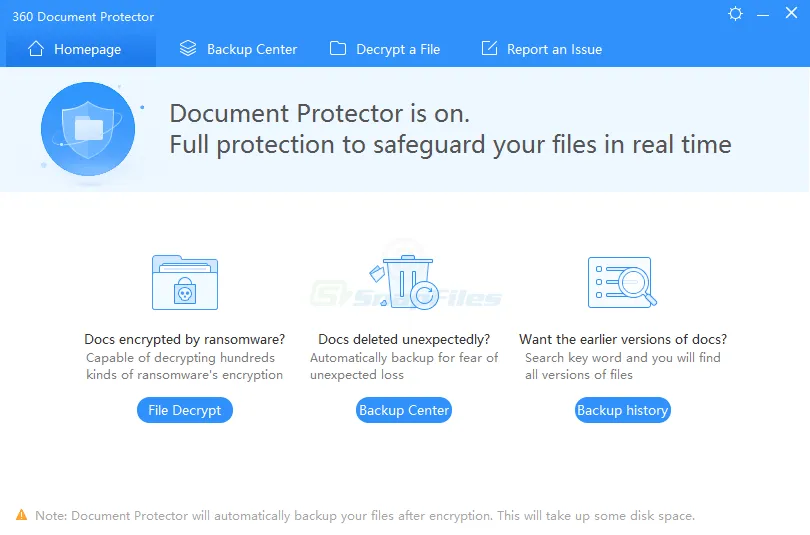 360 Document Protector Скриншот 1