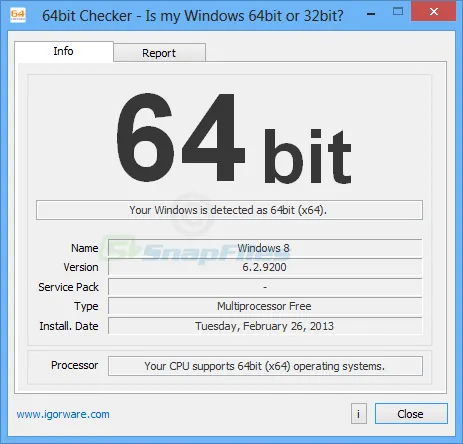 64bit Checker Скриншот 1