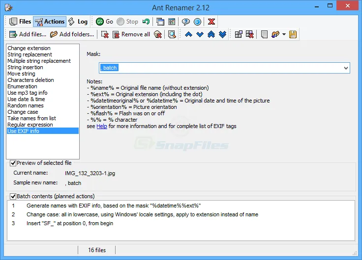 Ant Renamer Скриншот 2