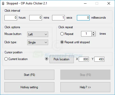 AutoClicker Скриншот 1
