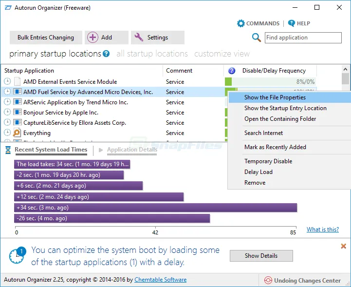 Autorun Organizer Скриншот 2