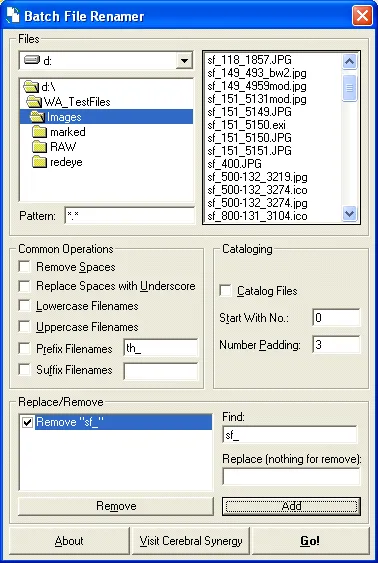 Batch File Renamer Скриншот 1