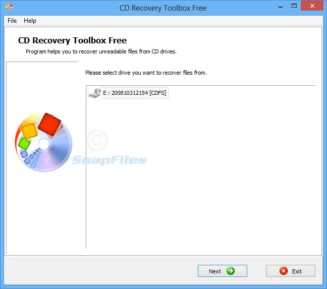 CD Recovery Toolbox Free Скриншот 1