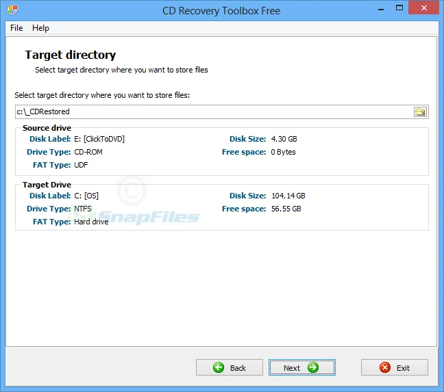 CD Recovery Toolbox Free Скриншот 2