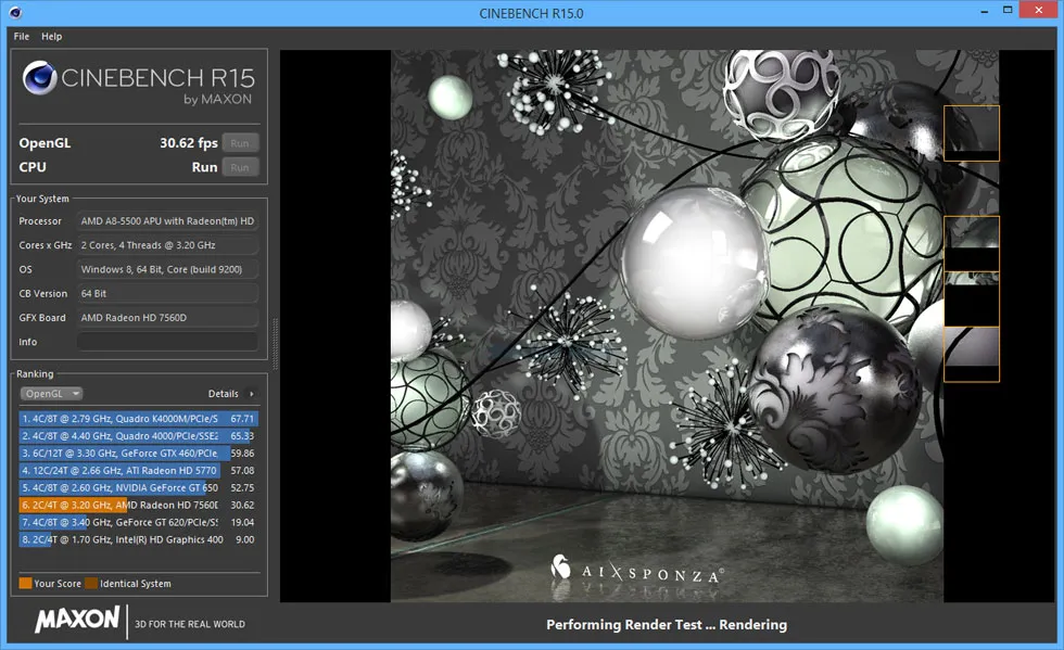 MAXON CINEBENCH Скриншот 2