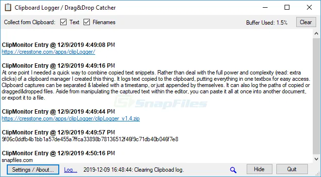 clipLogger Скриншот 1