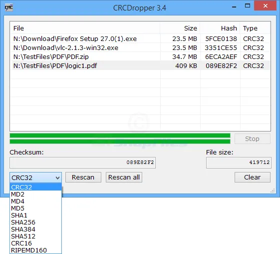 CRCDropper Скриншот 1