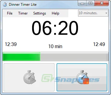 Dinner Timer Lite Скриншот 1