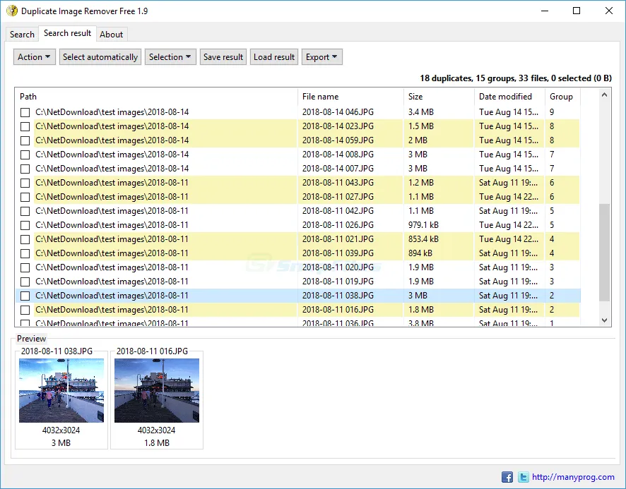 Duplicate Image Remover Free Скриншот 2