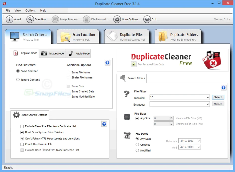 Duplicate Cleaner Free Скриншот 1