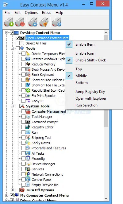 Easy Context Menu Скриншот 1