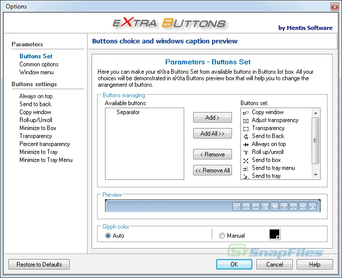eXtra Buttons Скриншот 2