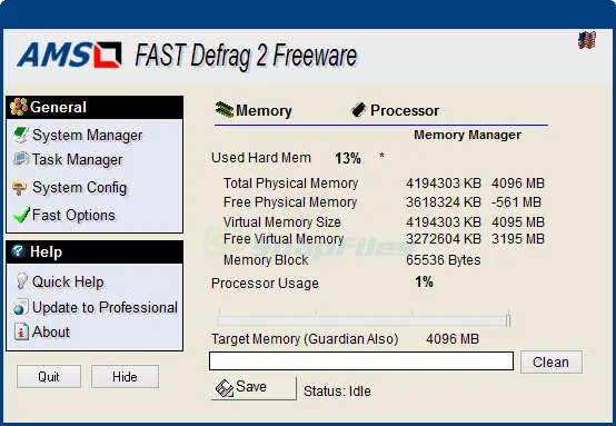 Fast Defrag Standard Скриншот 1