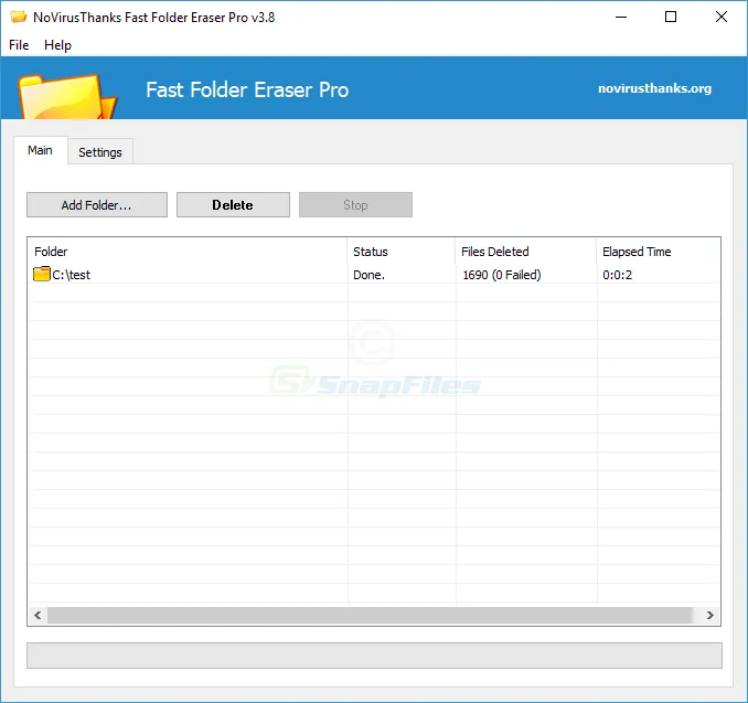 Fast Folder Eraser Pro Скриншот 1