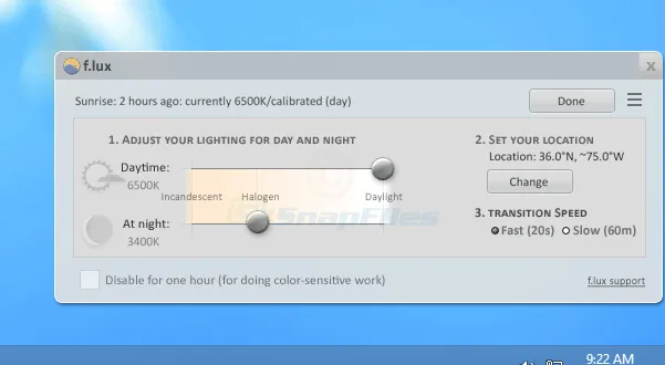F.lux Скриншот 2