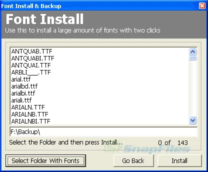 Font Install & Backup Скриншот 2