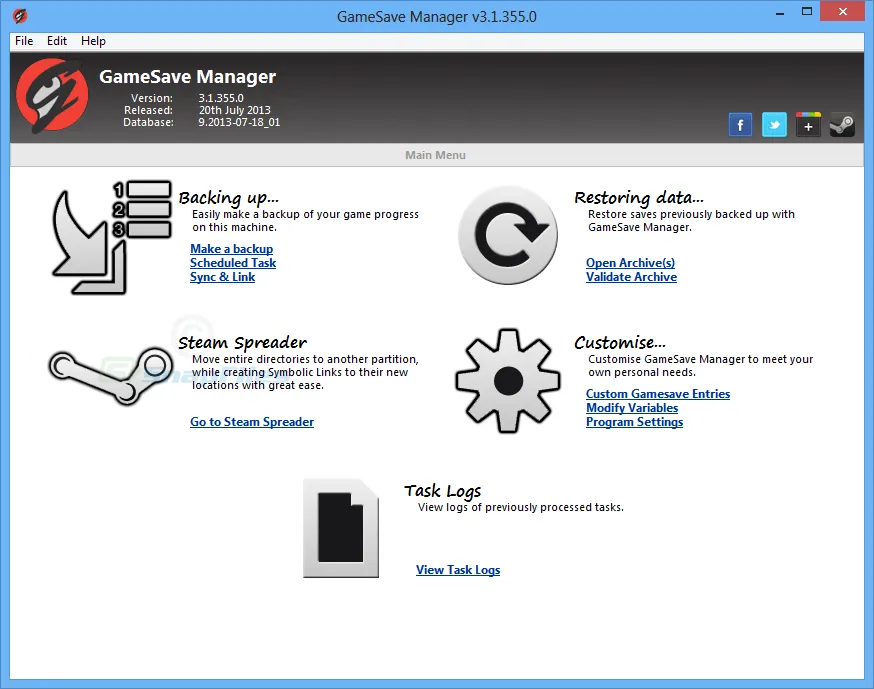 GameSave Manager Скриншот 1