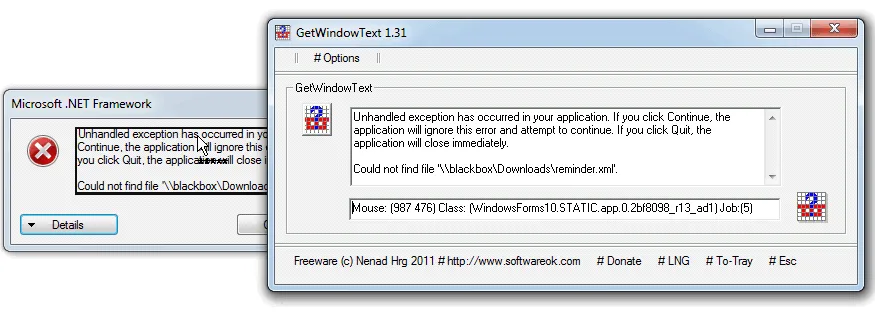 GetWindowText Скриншот 1