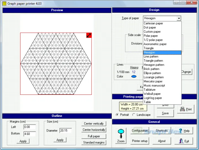 Graph Paper Printer Скриншот 2