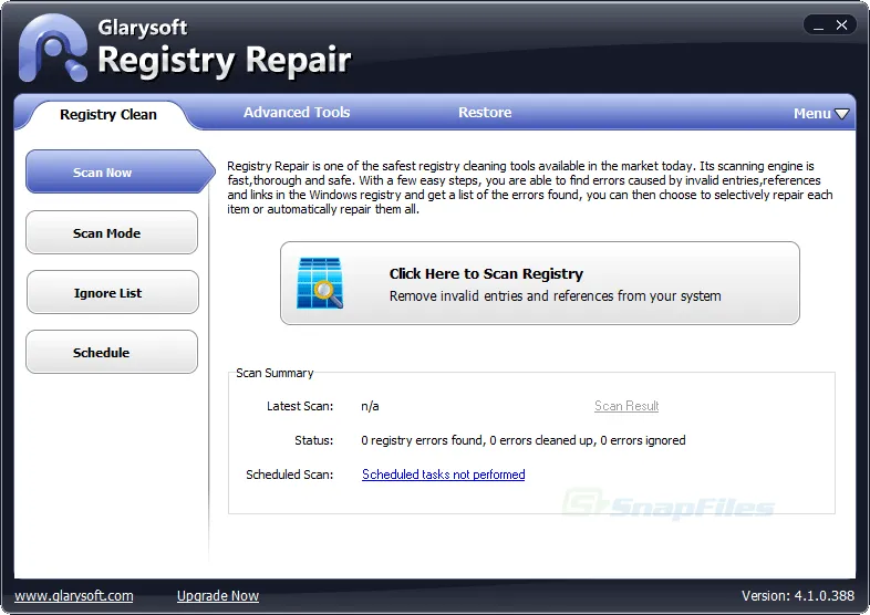 Glary Registry Repair Скриншот 1