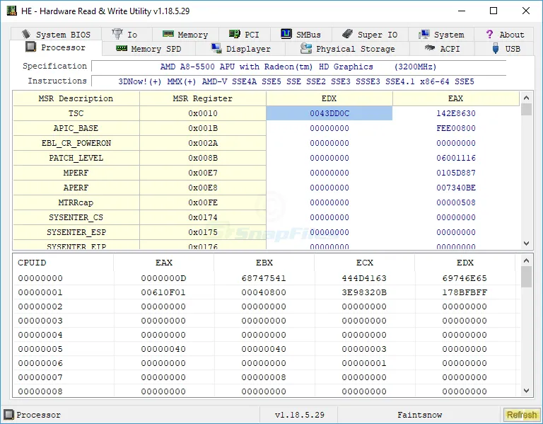 HE - Hardware Read and Write Utility Скриншот 1