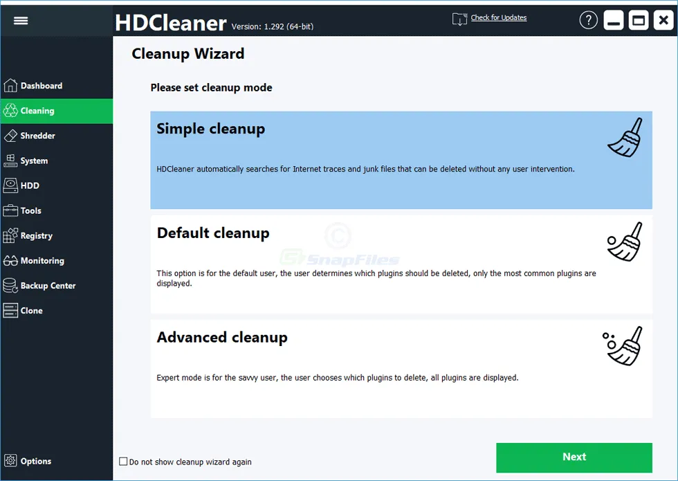 HDCleaner Скриншот 2