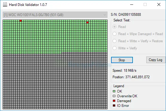 Hard Disk Validator Скриншот 1