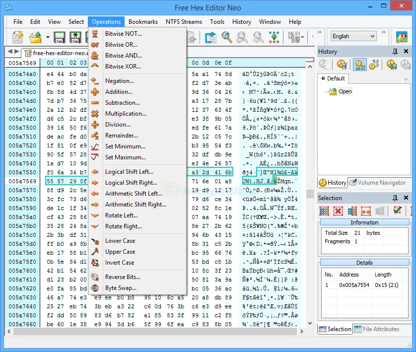 Free Hex Editor Neo Скриншот 2