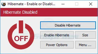 Hibernate Enable or Disable Скриншот 2