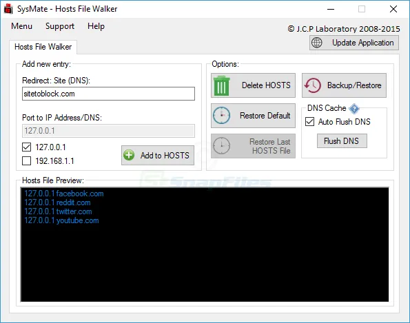 SysMate Hosts File Walker Скриншот 1