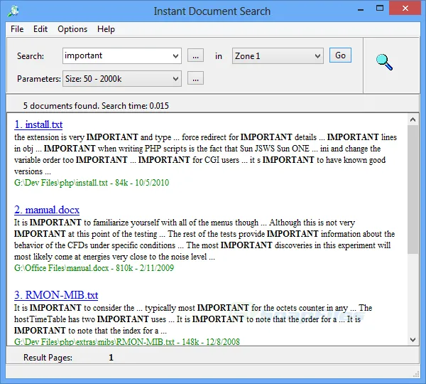 Instant Document Search Скриншот 1