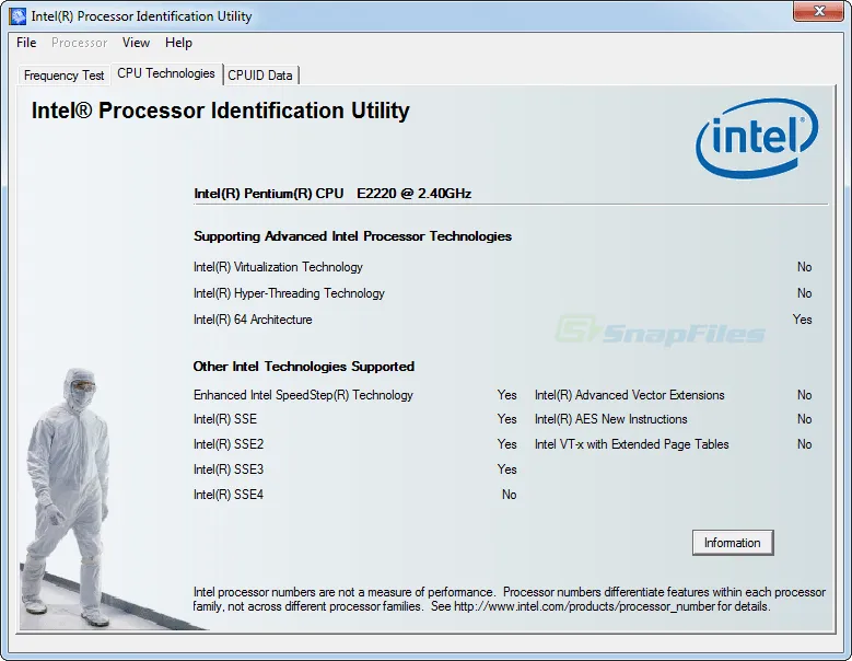 Intel Processor Identification Utility Скриншот 2