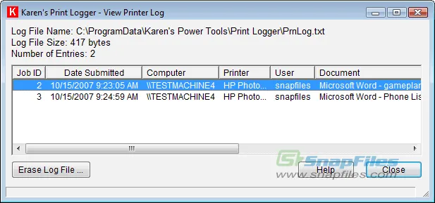 Karens Print Logger Скриншот 2