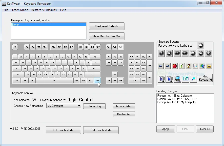 KeyTweak Скриншот 1
