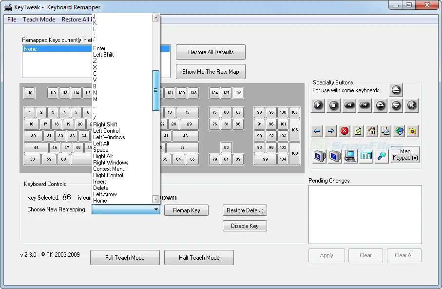 KeyTweak Скриншот 2