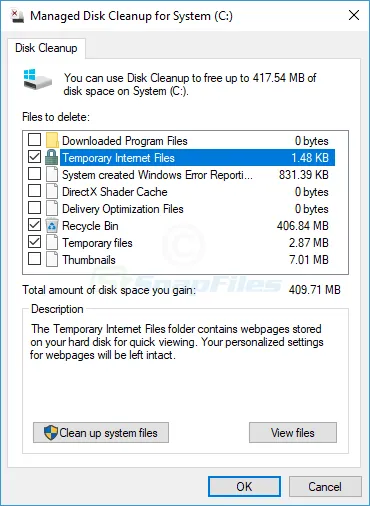 Managed Disk Cleanup Скриншот 1