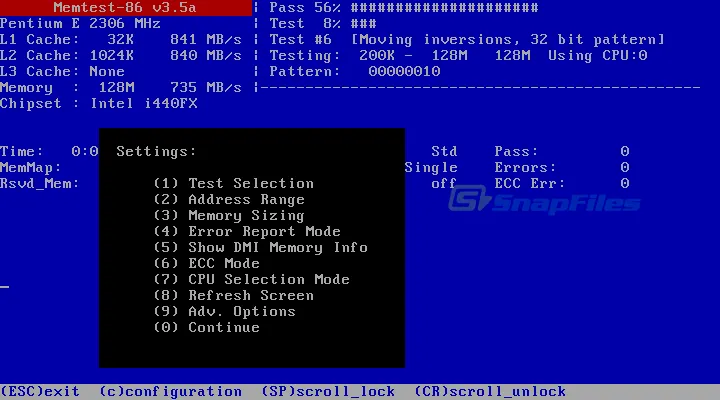 Memtest86 Скриншот 1