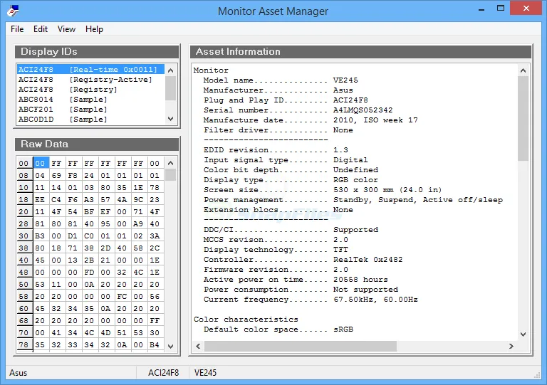 Monitor Asset Manager Скриншот 1